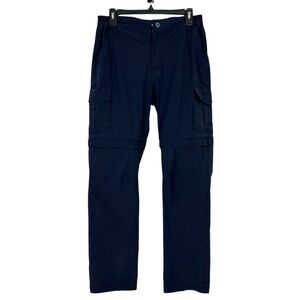 NONWE Men’s Outdoor Hiking Cargo Convertible Pant 30.5 Inseam M/32 Blue Shorts